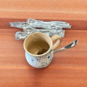 WINCO 18-8 stainless 6.25”HANGING CUP SPOON s-shape Coffee Tea teaspoon Set of 5